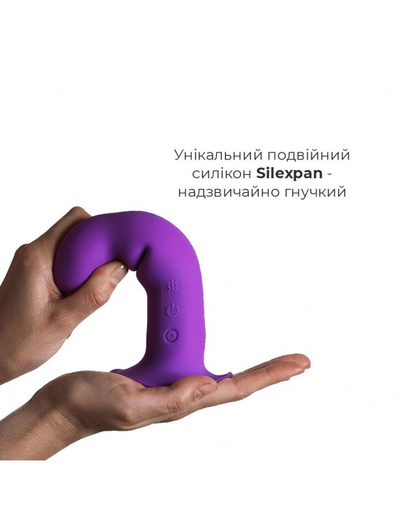 Двошаровий ділдо з вібрацією Adrien Lastic Hitsens 3 Purple - 2