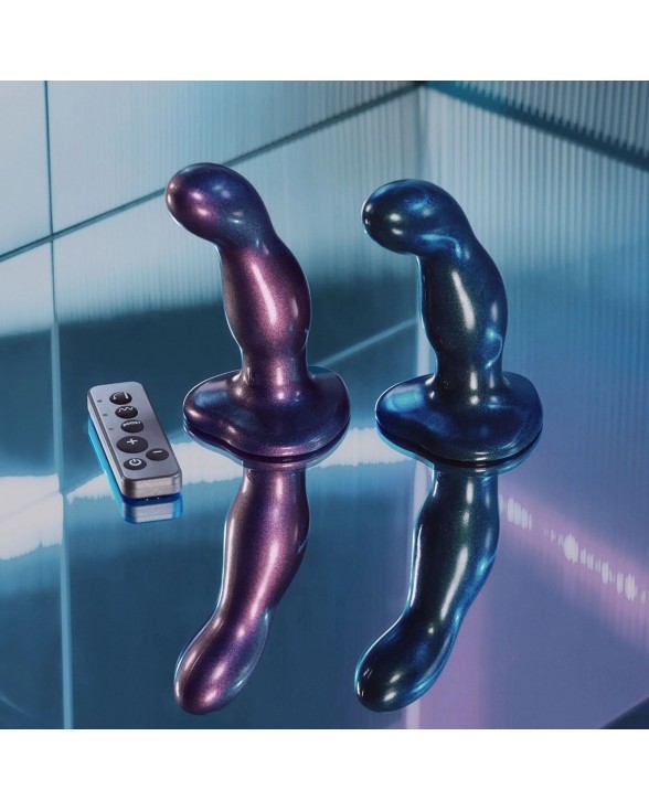 Дилдо с вибрацией Strap-On-Me FINGERING & VIBRATING DILDO - M - BLUE - 4