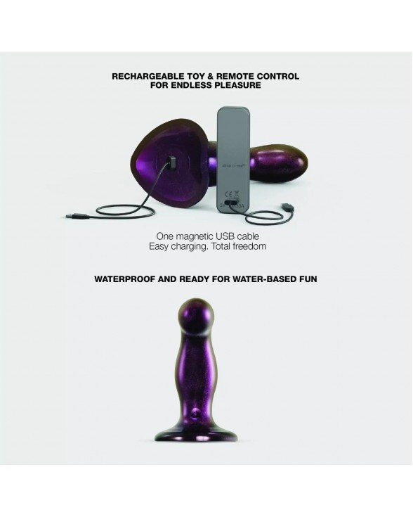 Дилдо з вібрацією Strap-On-Me FINGERING & VIBRATING DILDO - M - PURPLE - 2