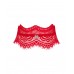 Широкий мереживний чокер Obsessive Bergamore choker, red
