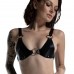 Ліф з натуральної шкіри Feral Feelings - Bikini Top Black - 1