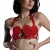 Лиф Сердце из натуральной кожи Feral Feelings - Hearts Bra Red - 1