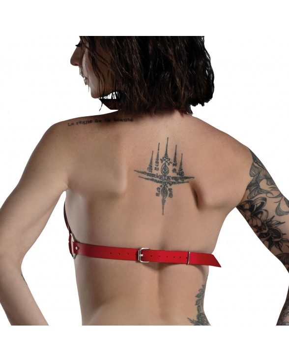 Лиф Сердце из натуральной кожи Feral Feelings - Hearts Bra Red - 2