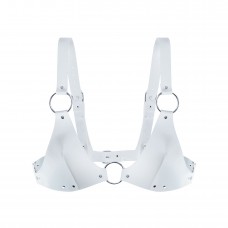Ліф з натуральної шкіри Feral Feelings - Bikini Top White