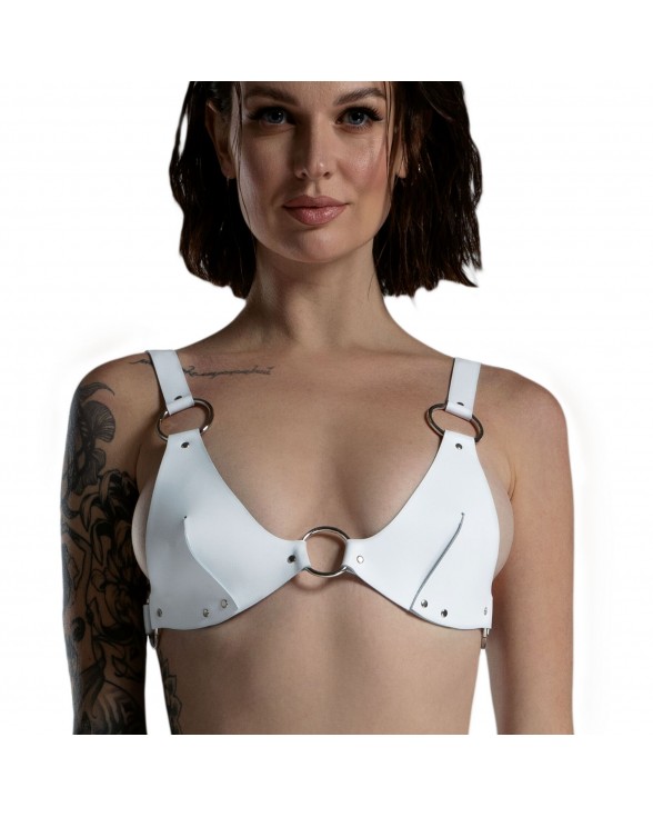 Лиф из натуральной кожи Feral Feelings - Bikini Top White - 1