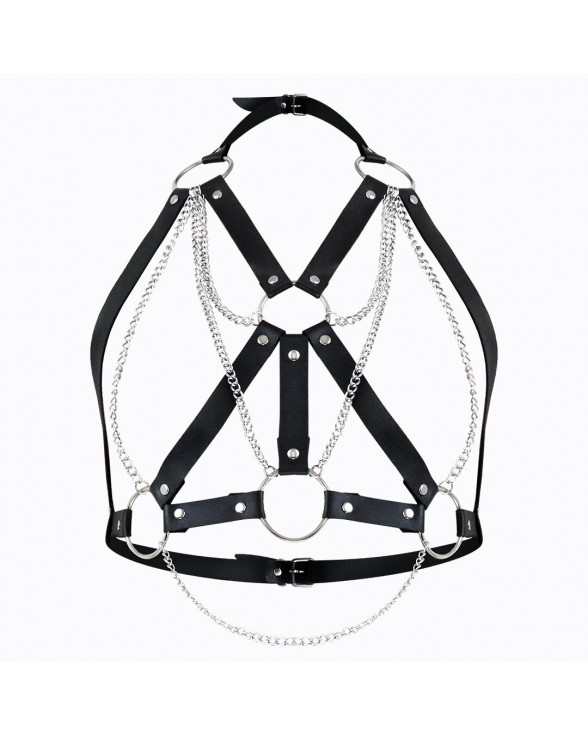 Портупея жіноча Art of Sex - Aiden Leather harness, Чорна XS-M