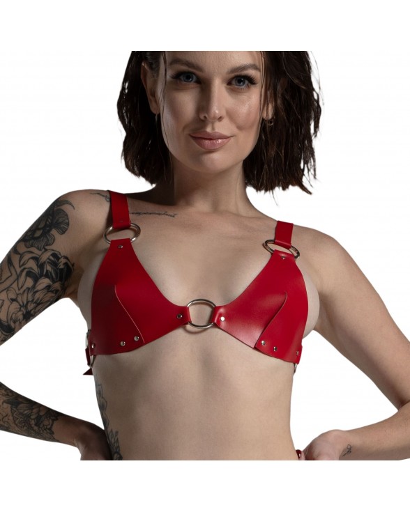 Лиф из натуральной кожи Feral Feelings - Bikini Top Red - 1