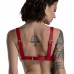 Лиф из натуральной кожи Feral Feelings - Bikini Top Red - 2
