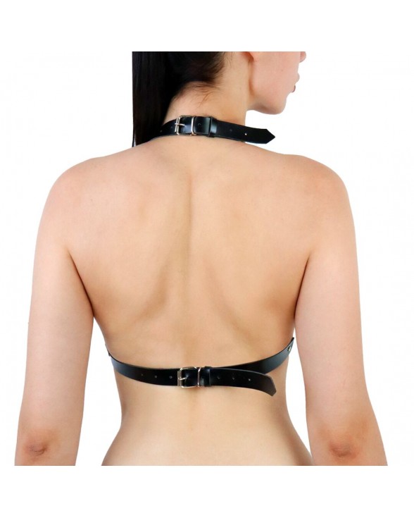Портупея жіноча з шипами Art of Sex - Demia Leather harness, Чорна L-2XL - 1