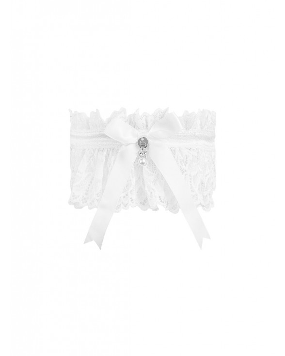 Ажурна підв’язка Obsessive Amor Blanco garter, white - 1