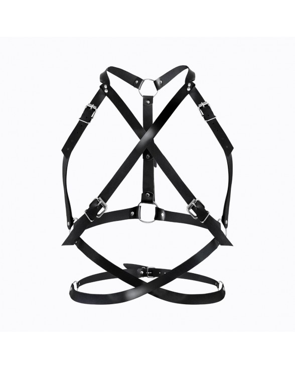 Портупея жіноча Art of Sex - Agnessa Leather harness, Чорний XS-M