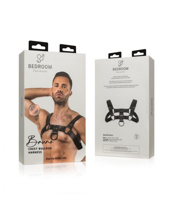 Портупея Bedroom Fantasies Bruno Chest Bulldog Harness - Black - 5