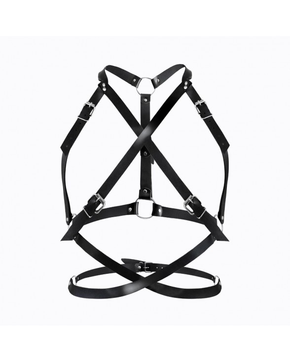 Портупея жіноча Art of Sex - Agnessa Leather harness, Чорний L-2XL