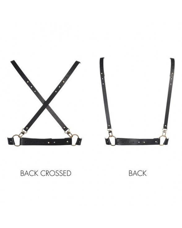 Портупея-підтяжки Bijoux Indiscrets MAZE - X Harness Black - 1