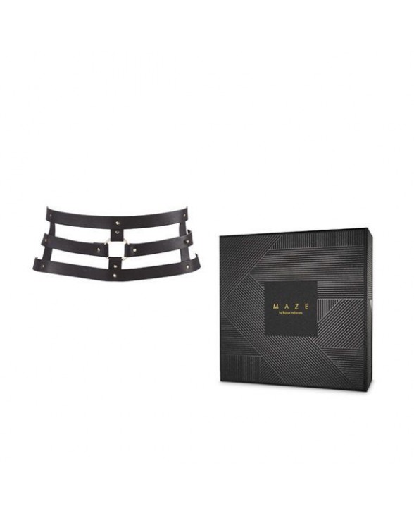 Портупея-пояс з трьох ременів Bijoux Indiscrets MAZE - Wide Belt and Restraints Black - 1