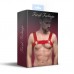 Мужская портупея на грудь из натуральной кожи Feral Feelings - Bulldog Harness Red - 2