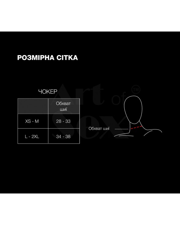 Чокер комір з шипами Art of Sex - Ariadne, еко шкіра, Чорний, L-2XL - 3