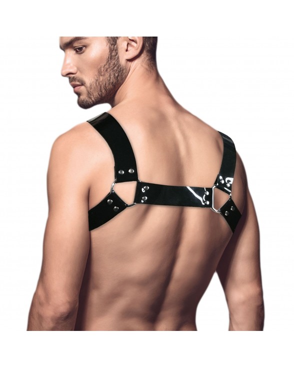 Чоловіча портупея на груди Feral Feelings - Bulldog Harness Black - 1