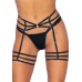 Портупея Leg Avenue Rhinestone garter strapps OS Black