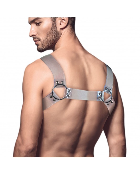 Чоловіча портупея на груди Feral Feelings - Bulldog Harness Trasparent - 1