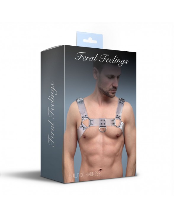 Чоловіча портупея на груди Feral Feelings - Bulldog Harness Trasparent - 2
