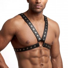 Мужская портупея Art of Sex - Spartacus, натуральная, цвет черный, размер XS-M
