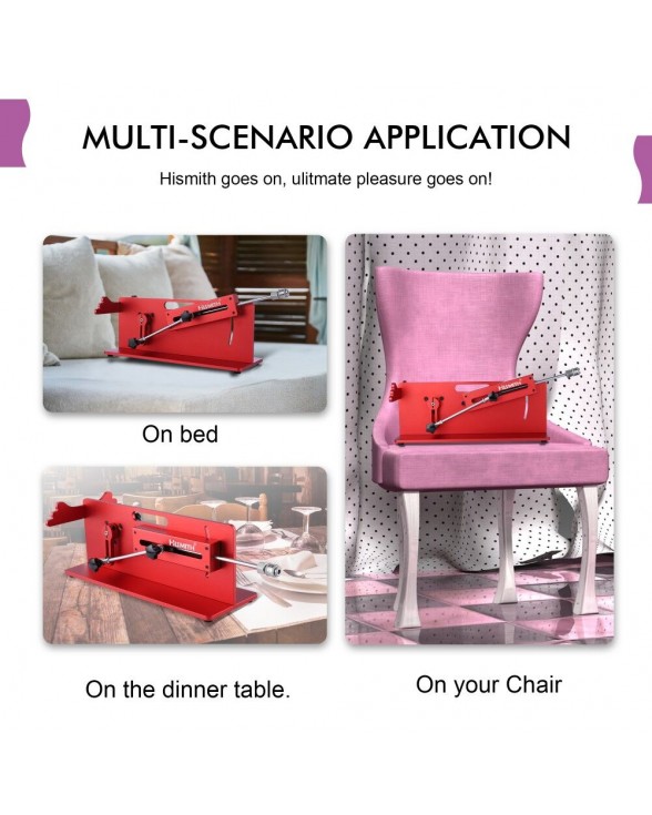 Смарт секс-машина Hismith Table Top 2.0 Pro APP Red, настільна версія - 7