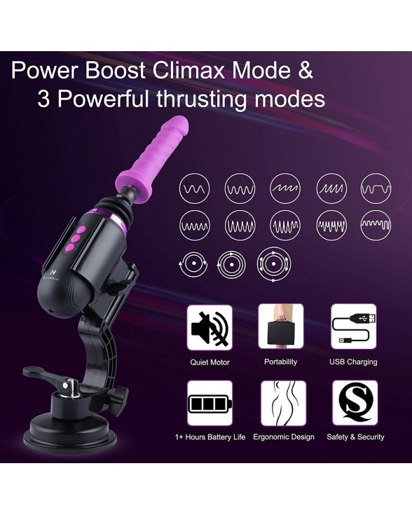 Міні секс-машина Hismith Mini Capsule Sex-Machine with Strong Suction Cup - 2