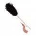 Щекоталка с металлическим флогером Rosy Gold - Feather Tickler & Whip - 1