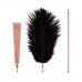 Щекоталка с металлическим флогером Rosy Gold - Feather Tickler & Whip - 2
