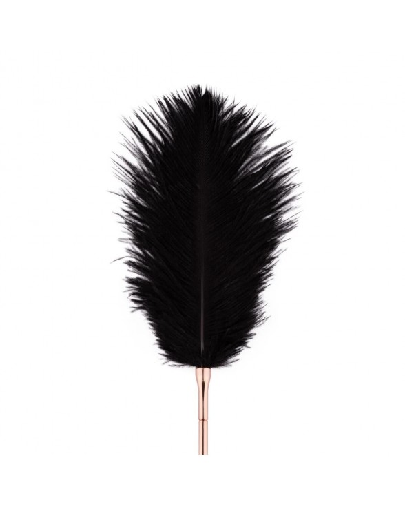 Щекоталка с металлическим флогером Rosy Gold - Feather Tickler & Whip - 3
