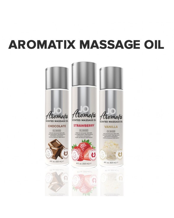 Натуральна масажна олія System JO Aromatix — Massage Oil — Strawberry 120 мл - 4