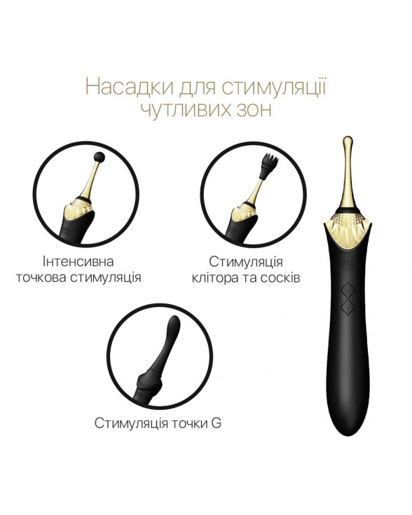 Вагинально-клиторальный вибратор Zalo - Bess Obsidian Black - 3