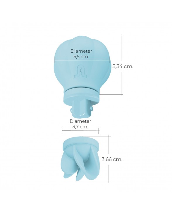 Вібратор Adrien Lastic Caress Blue з насадками для стимуляції ерогенних зон - 4