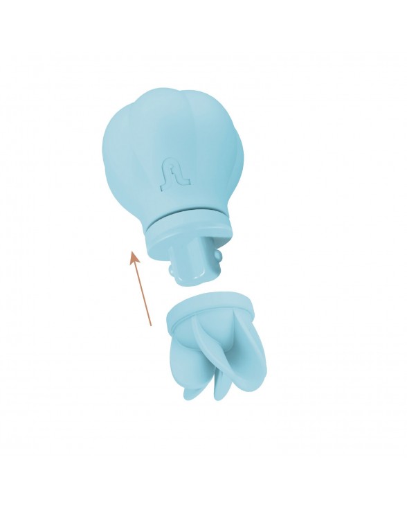 Вібратор Adrien Lastic Caress Blue з насадками для стимуляції ерогенних зон - 3