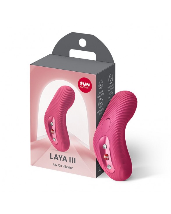 Накладний вібратор Fun Factory LAYA III Raspberry, ефект постукування пальцем - 2