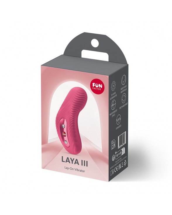 Накладний вібратор Fun Factory LAYA III Raspberry, ефект постукування пальцем - 3