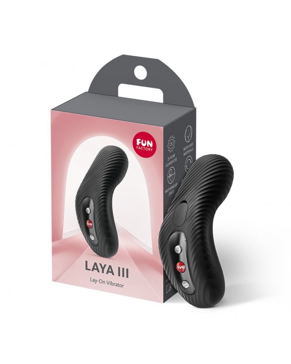 Накладний вібратор Fun Factory LAYA III Black, ефект постукування пальцем - 2