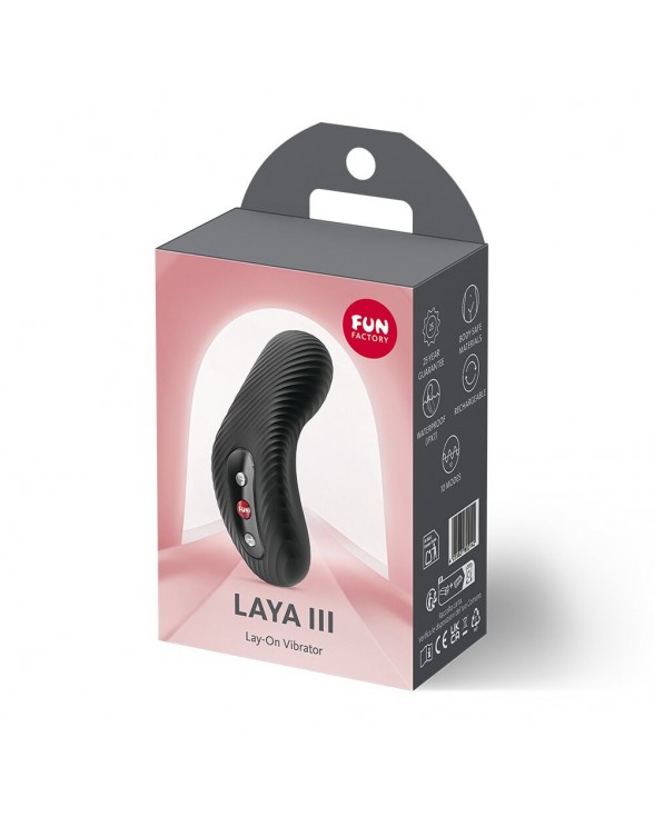 Накладний вібратор Fun Factory LAYA III Black, ефект постукування пальцем - 3
