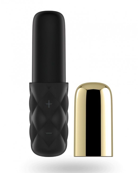 Мощный минивибратор Satisfyer Sparkling Darling Gold со съемным колпачком - 2