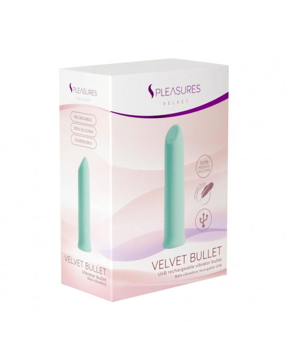 Віброкуля S Pleasures Velvet Bullet Candy Turquoise - 2
