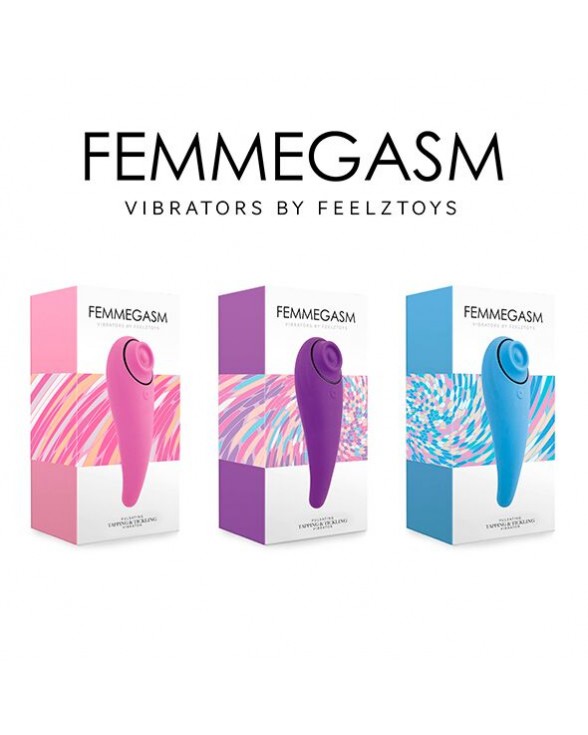 Пульсатор для клитора плюс вибратор FeelzToys – FemmeGasm Tapping & Tickling Vibrator Pink - 6