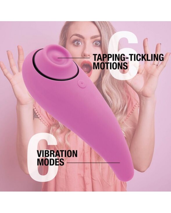 Пульсатор для клитора плюс вибратор FeelzToys – FemmeGasm Tapping & Tickling Vibrator Pink - 3