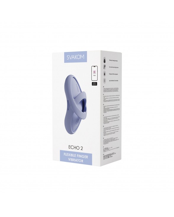 Кліторальний вібратор Svakom Echo 2 Sky Blue - 6