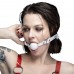 Кляп силіконовий Feral Feelings Silicon Ball Gag White/White, білий ремінець, біла кулька - 1