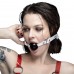 Кляп силіконовий Feral Feelings Silicon Ball Gag White/Black, білий ремінець, чорна кулька - 1