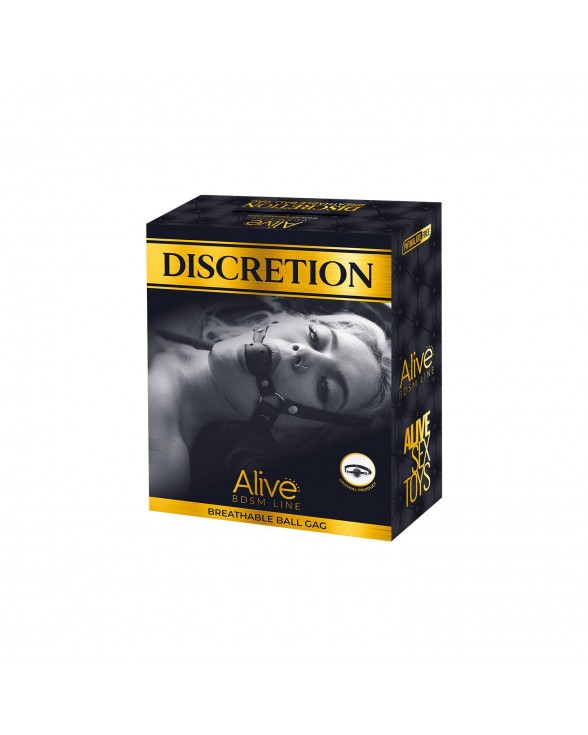 Воздухопроницаемый кляп Alive Discretion Black - 2