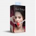 Кляп силиконовый Feral Feelings Silicon Ball Gag White/Red, белый ремень, красный шарик - 2