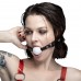 Кляп силіконовий Feral Feelings Silicon Ball Gag Black/White, чорний ремінець, біла кулька - 1