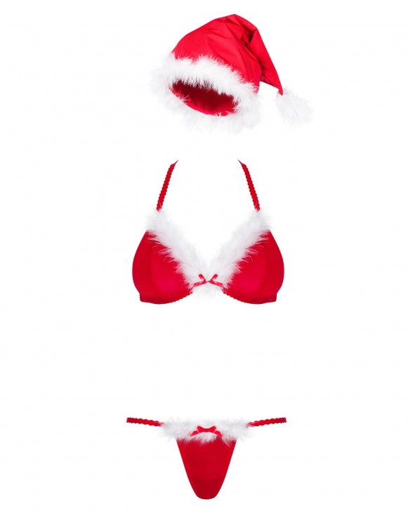 Эротический комплект Obsessive Santastic 3-pcs set S/M - 2